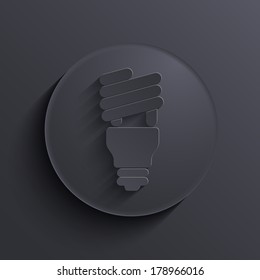 Vector modern dark circle icon. Eps10
