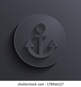 Vector modern dark circle icon. Eps10