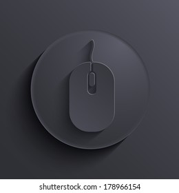 Vector modern dark circle icon. Eps10