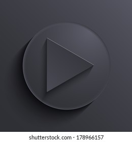 Vector modern dark circle icon. Eps10