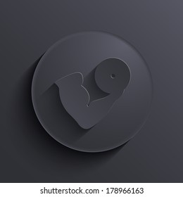 Vector modern dark circle icon. Eps10
