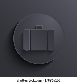 Vector modern dark circle icon. Eps10