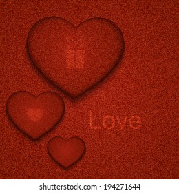 Vector modern denim heart background. Eps 10