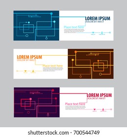 Vector Modern design. Banner with technology background.