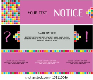 vector modern design with colorful squares and place for text