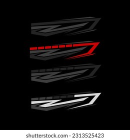 diseño vectorial moderno decal de la liviana de envoltura del cuerpo del coche