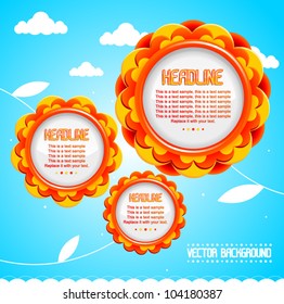 Vector modern design flower background