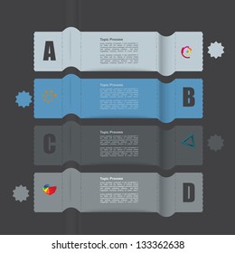 vector Modern Design template infographics , numbered banners , cutout lines , graphic or website layout vector