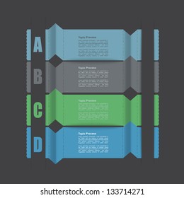 vector Modern Design template infographics , numbered banners , cutout lines , graphic or website layout vector