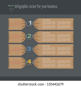vector Modern Design template infographics , numbered banners , cutout lines , graphic or website layout vector