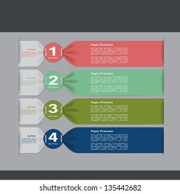 vector Modern Design template infographics , numbered banners , cutout lines , graphic or website layout vector