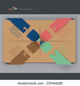vector Modern Design template infographics , numbered banners , cutout lines , graphic or website layout vector