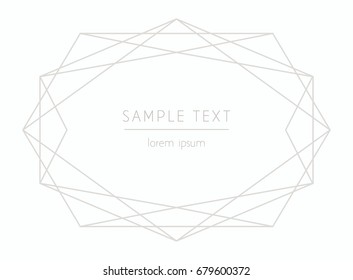 Vector modern design template for wedding or birthday invitation, brochure, poster or business square card. Trendy geometric pattern on a white background