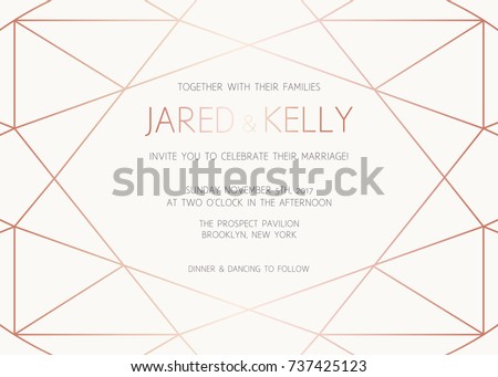 vector modern design template wedding invitation のベクター画像素材