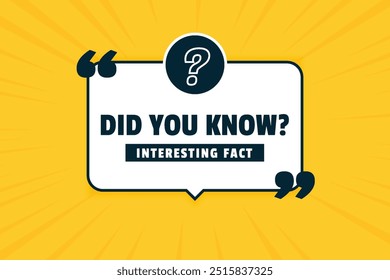 vector modern did you know interesting facts background design