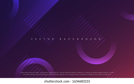 Vector modern digital concept, abstract dark background