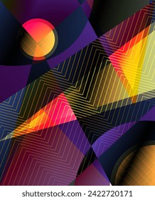 vector modern digital network gradient geometric and wave lines overlapped background for brochure banner and publication.