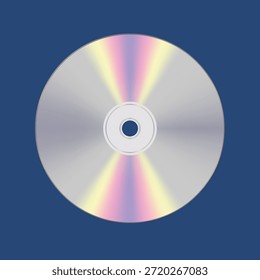 Vector de disco moderno sobre fondo azul.
