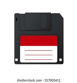 Vector modern diskette on white background