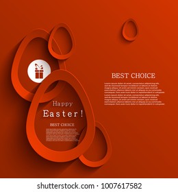 Vector modern easter eggs background. Eps 10