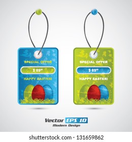 Vector modern easter price tag