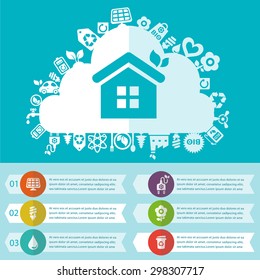 Vector modern eco infographics template poster