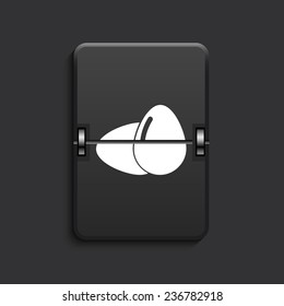 vector modern egg scoreboard black icon. Eps 10