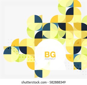 Vector modern elegant circle banner. Vector template background for workflow layout, diagram, number options or web design