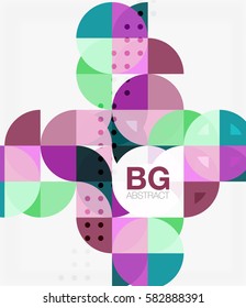 Vector modern elegant circle banner. Vector template background for workflow layout, diagram, number options or web design