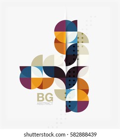 Vector modern elegant circle banner. Vector template background for workflow layout, diagram, number options or web design