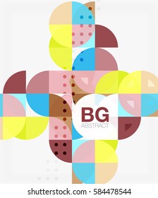 Vector modern elegant circle banner. Vector template background for workflow layout, diagram, number options or web design
