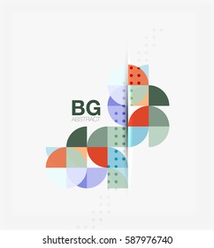 Vector modern elegant circle banner. Vector template background for workflow layout, diagram, number options or web design