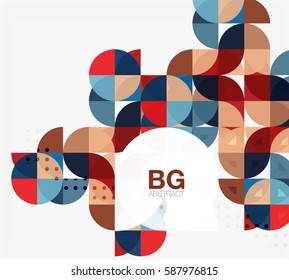 Vector modern elegant circle banner. Vector template background for workflow layout, diagram, number options or web design