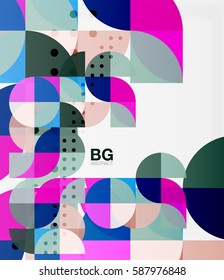 Vector modern elegant circle banner. Vector template background for workflow layout, diagram, number options or web design