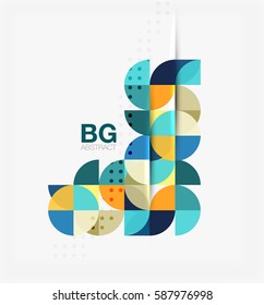 Vector modern elegant circle banner. Vector template background for workflow layout, diagram, number options or web design