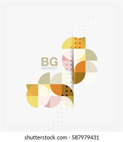 Vector modern elegant circle banner. Vector template background for workflow layout, diagram, number options or web design