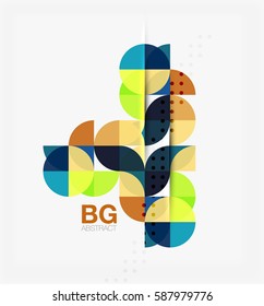 Vector modern elegant circle banner. Vector template background for workflow layout, diagram, number options or web design