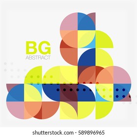 Vector modern elegant circle banner. Vector template background for workflow layout, diagram, number options or web design