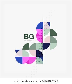 Vector modern elegant circle banner. Vector template background for workflow layout, diagram, number options or web design