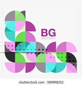 Vector modern elegant circle banner. Vector template background for workflow layout, diagram, number options or web design