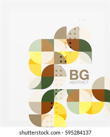 Vector modern elegant circle banner. Vector template background for workflow layout, diagram, number options or web design
