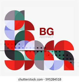 Vector modern elegant circle banner. Vector template background for workflow layout, diagram, number options or web design