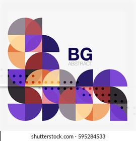 Vector modern elegant circle banner. Vector template background for workflow layout, diagram, number options or web design