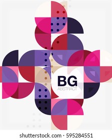 Vector modern elegant circle banner. Vector template background for workflow layout, diagram, number options or web design