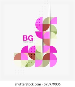 Vector modern elegant circle banner. Vector template background for workflow layout, diagram, number options or web design
