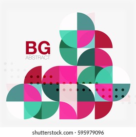 Vector modern elegant circle banner. Vector template background for workflow layout, diagram, number options or web design