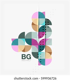 Vector modern elegant circle banner. Vector template background for workflow layout, diagram, number options or web design
