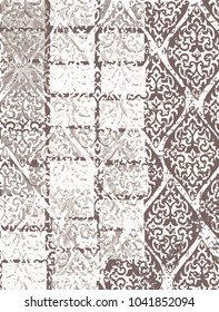 vector modern, elegant  damask grunge pattern 