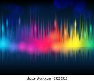 Vector modern elegant, glowing music illustration