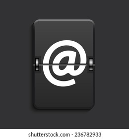 vector modern email scoreboard black icon. Eps 10